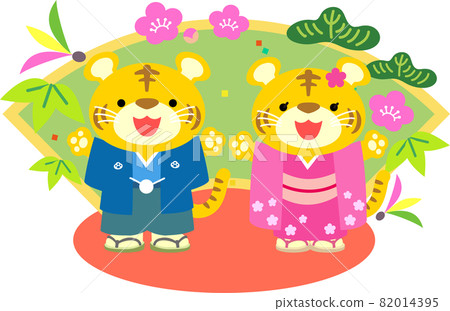 New Year's card material of the zodiac of the tiger year 82014395