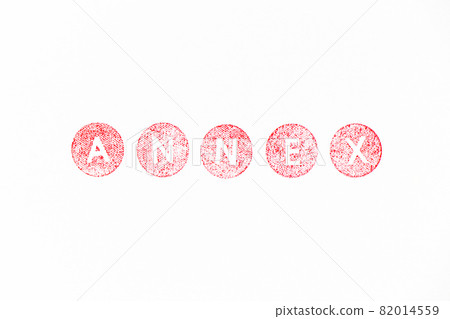 Red color rubber stamp in word annex on white paper background Red color rubber stamp in word annex on white paper background 82014559