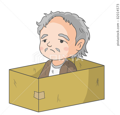 A homeless man who lives in cardboard instead of home 82014573