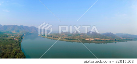 Mekong river view overlooking natural landscape scenery Mekong river view overlooking natural landscape scenery 82015108