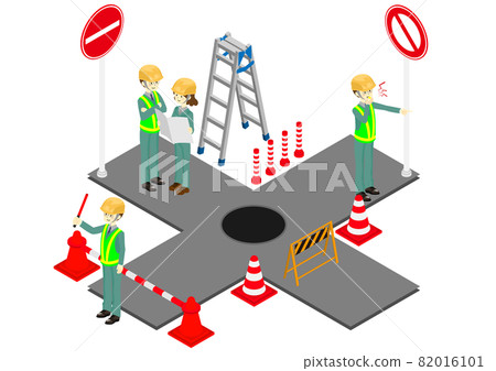 Image of construction site, isometric Image of construction site, isometric 82016101
