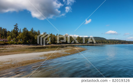 Scenic Shore on Pacific Ocean West Coast. 82019326