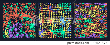 Turing pattern. Reaction-diffusion model....-插圖素材 [82021373] - PIXTA圖庫