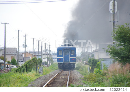 從陸羽線岩出山站出發的SL列車（客車） 82022414