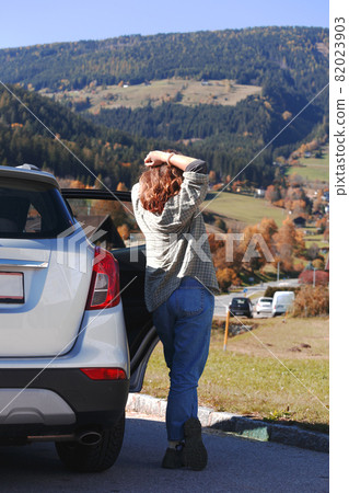 girl near the car 82023903