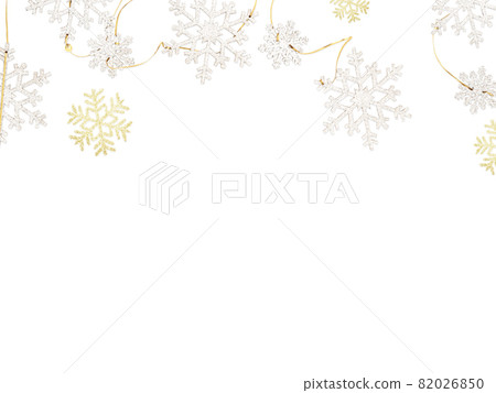 Snow ornament on white background Snow ornament on white background 82026850