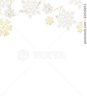 Snow ornament on white background Snow ornament on white background 82026851
