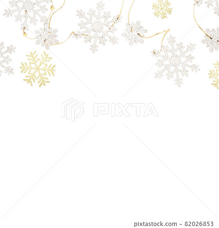 Snow ornament on white background Snow ornament on white background 82026853