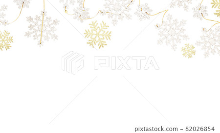 白色背景上的雪飾品 82026854