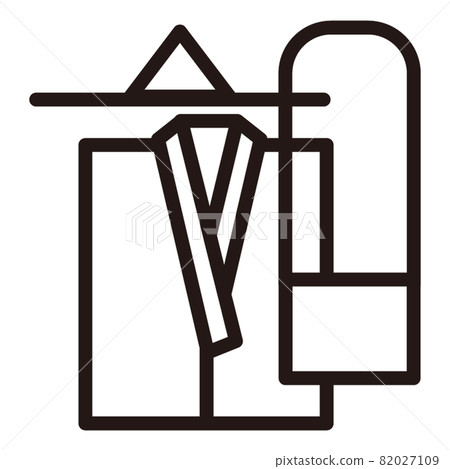 裹屍布的簡單圖標（旅行準備）/白色背景 82027109