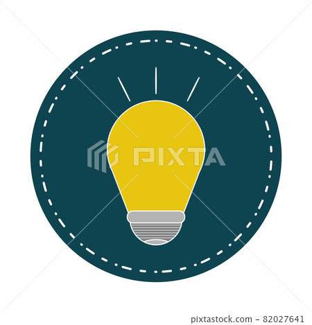 Isolated lightbulb on a sticker School supply icon 82027641