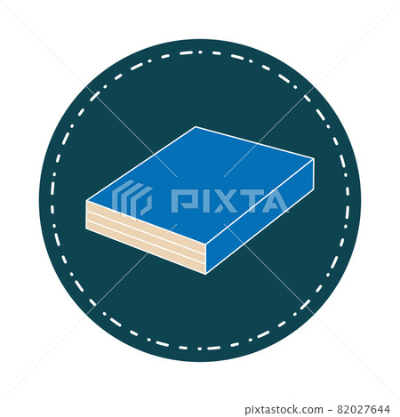 Isolated book on a sticker school supply icon 82027644