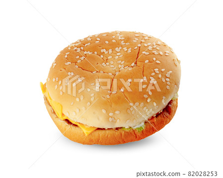hamberger isolated on a white background hamberger isolated on a white background 82028253