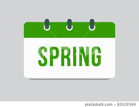 Vector square icon page calendar - season spring Vector square icon page calendar - season spring 82028369