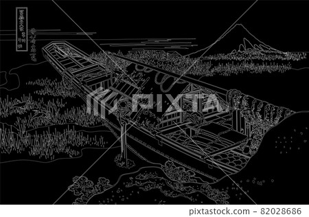 Katsushika Hokusai image Joshu Ushibori Titled line reversal 82028686