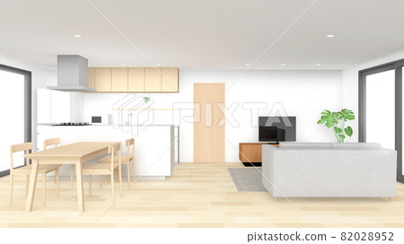 CG perspective of living and dining kitchen CG perspective of living and dining kitchen 82028952