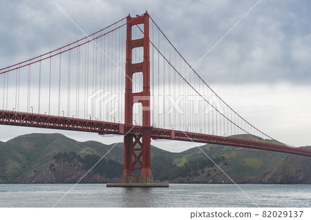 Golden Gate Bridge at morning light looking from Crissy Field, San Francisco,USA Golden Gate Bridge at morning light looking from Crissy Field, San Francisco,USA 82029137