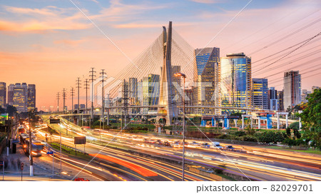 Octavio Frias de Oliveira Bridge in Sao Paulo Brazil 82029701