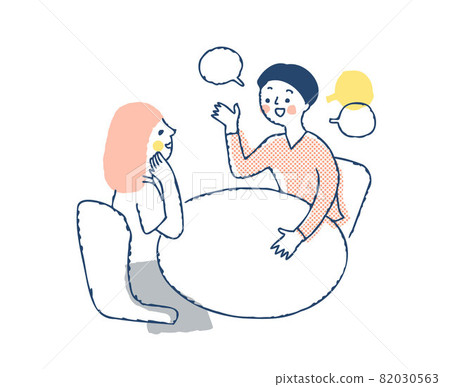 Two women chatting happily 82030563