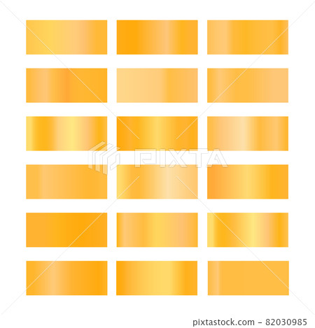 Metalic gradient collection with shiny colorful hologram. Holographic foil texture, gold rose, bronze and golden gradation. Vector set for frame, ribbon, border, other design Metalic gradient collection with shiny colorful hologram. Holographic foil texture, gold rose, bronze and golden gradation. Vector set for frame, ribbon, border, other design 82030985