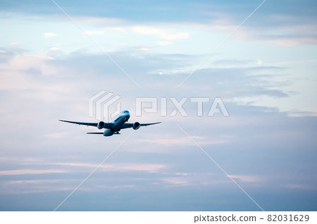 Airplane Evening Scenery 82031629