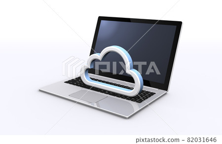 Cloud icon and laptop Cloud icon and laptop 82031646