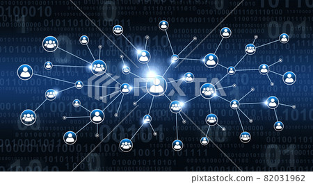 數字數據與通信網絡概念圖、社交網絡概念圖 82031962