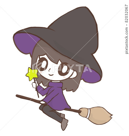 Witch girl on a broom 2 82032067