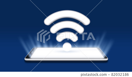智能手機光屏和 Wi-Fi 圖標 82032186