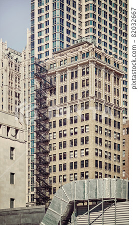 Manhattan diverse architecture, color toning applied, New York City, USA. Manhattan diverse architecture, color toning applied, New York City, USA. 82032667