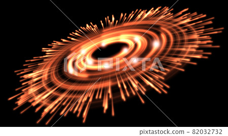 Abstract graphic image of orange light diffusion, burst 82032732