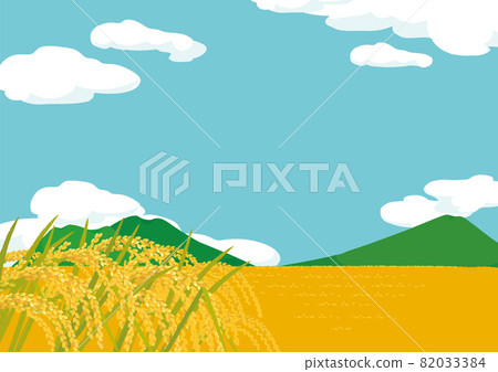 Rice farming landscape Countryside landscape illustration Rice farming landscape Countryside landscape illustration 82033384
