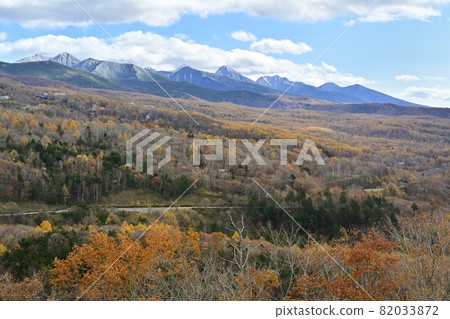 從金星線女神展望台到立科高原和秋色的南八岳 82033872