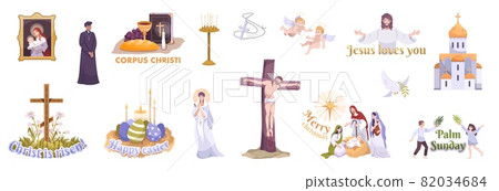 Christianity Holidays Realistic Set 82034684