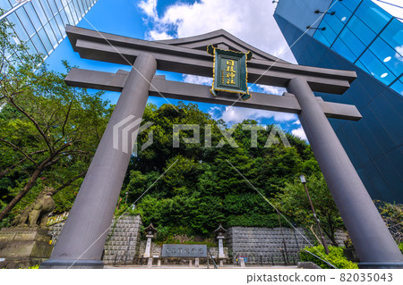 在日本東京城市景觀，俯瞰神社 82035043