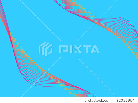 Colorful streamline abstract A3 poster blue background 82035994