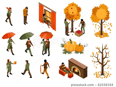 Cozy Autumn Icon Set 82036584