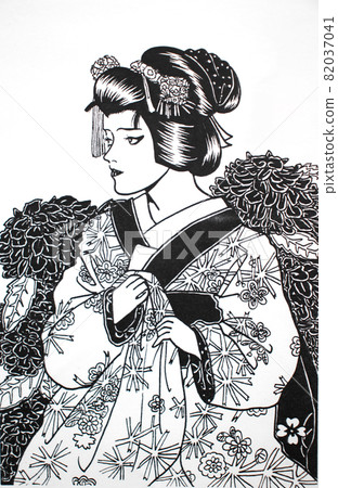 歌舞伎“野崎村”的染色 歌舞伎“野崎村”的染色 82037041