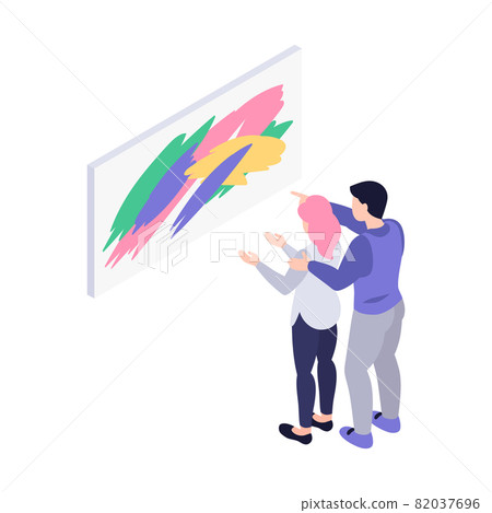 Isometric Art Gallery Icon Isometric Art Gallery Icon 82037696