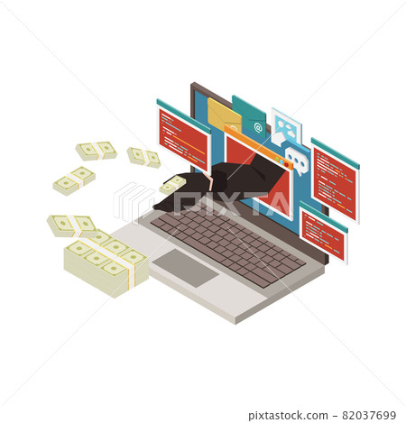 Phishing Isometric Concept 82037699