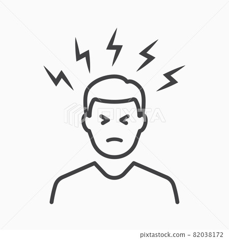 Angry person icon on white background. Vector illustration. Angry person icon on white background. Vector illustration. 82038172