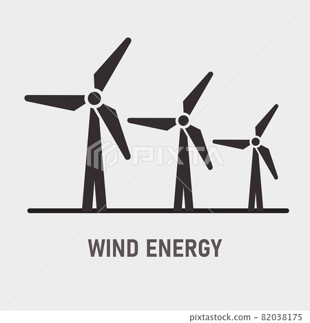 Wind turbine generator on white background. Vector illustration. Wind turbine generator on white background. Vector illustration. 82038175