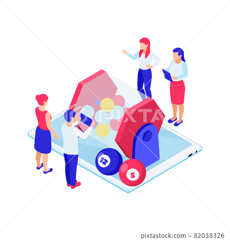 Online Lottery Icon 82038326