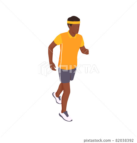 Isometric Runner Icon - Stock Illustration [82038392] - PIXTA