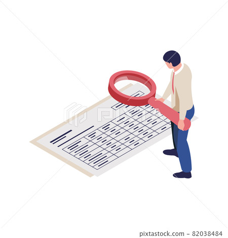 Isometric Accounting Icon 82038484