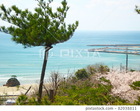 Inasa Beach and Bentenjima in Taisha Town, Izumo City, Shimane Prefecture 82038811