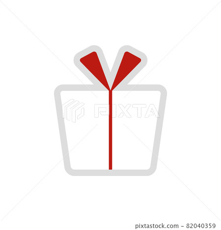 Red ribbon present illustration - Stock Illustration [82040359] - PIXTA