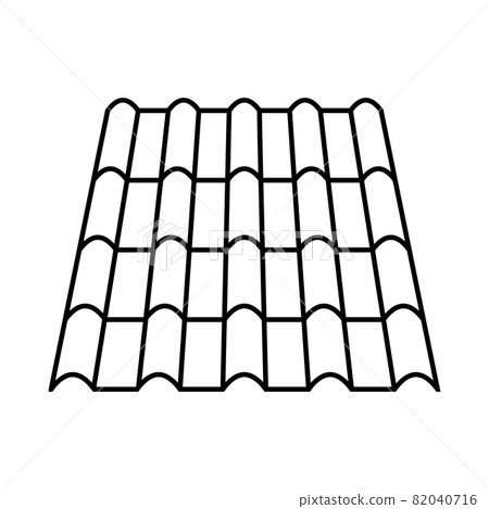 Roof made of tiles, metal tile terracotta element 82040716