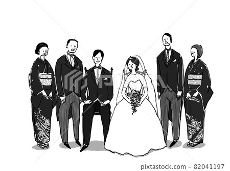 新娘和新郎和親戚,父母,(新娘:禮服 1 女人:日式禮服)西服,婚紗,結婚,婚禮 新娘和新郎和親戚,父母,(新娘:禮服 1 女人:日式禮服)西服,婚紗,結婚,婚禮 82041197