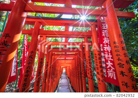 日本東京城市景觀,如日枝神社和千本鳥居 日本東京城市景觀,如日枝神社和千本鳥居 82042932
